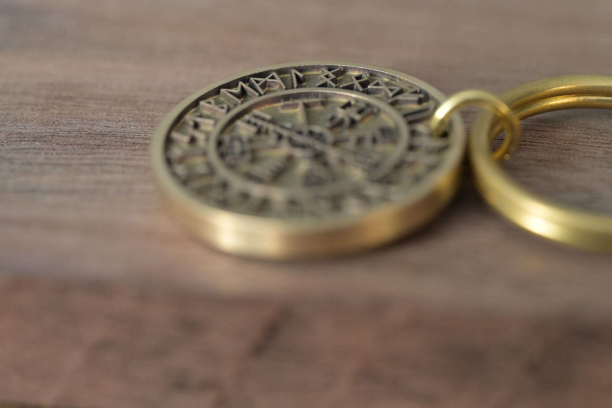 Personalized brass viking compass keychain FM-250 - Image 6