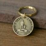 Father and son daughter keychain