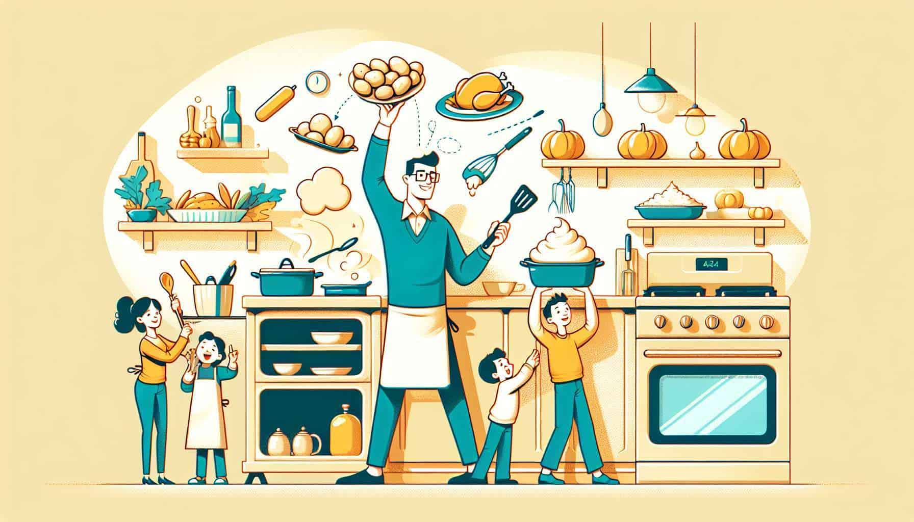 Easy Thanksgiving Recipes for Families – seasonal family activity illustration