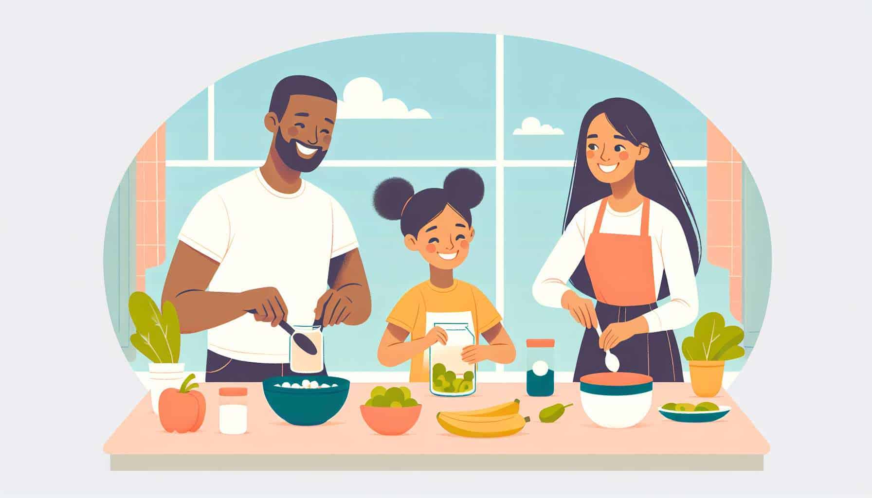healthy protein snacks for kids – family-friendly illustration