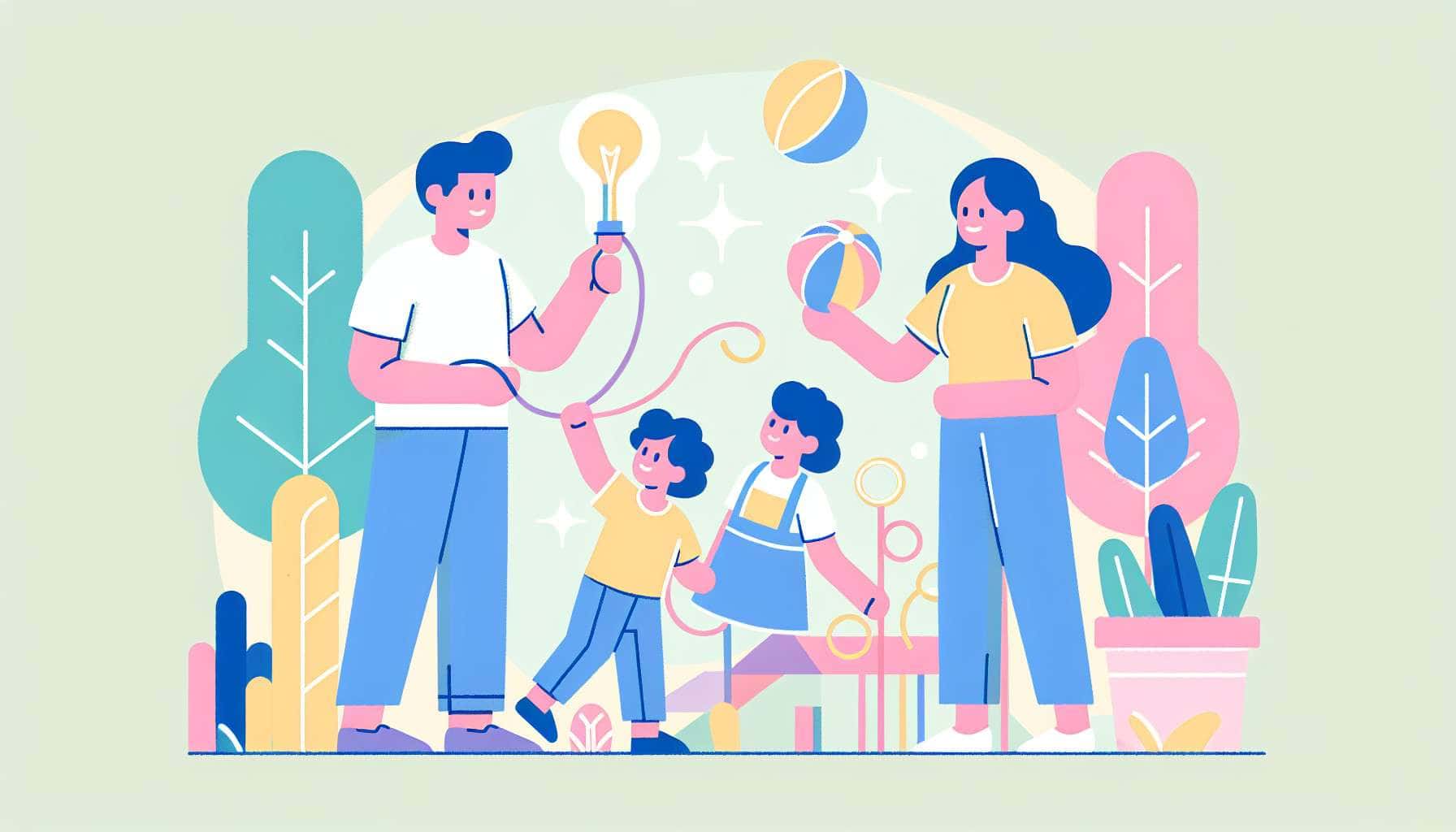 may children's activities – family travel ideas illustration