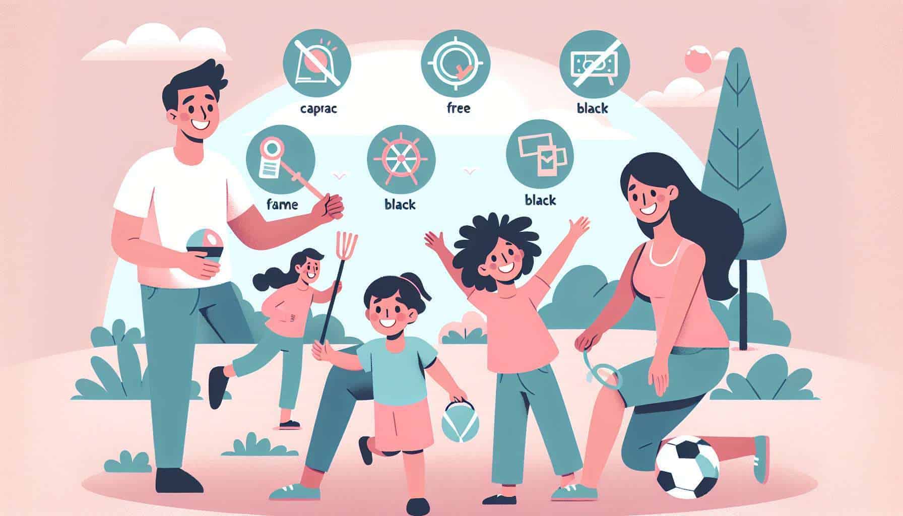 outdoor games for youth no equipment – kids outdoor games illustration