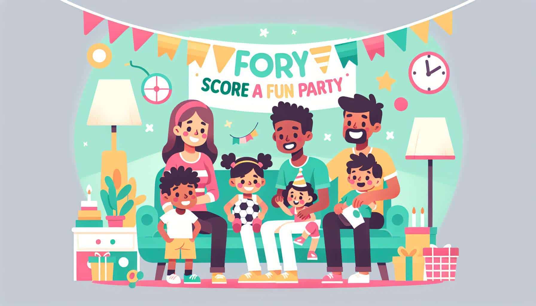 Sports Birthday Theme – party ideas for kids illustration