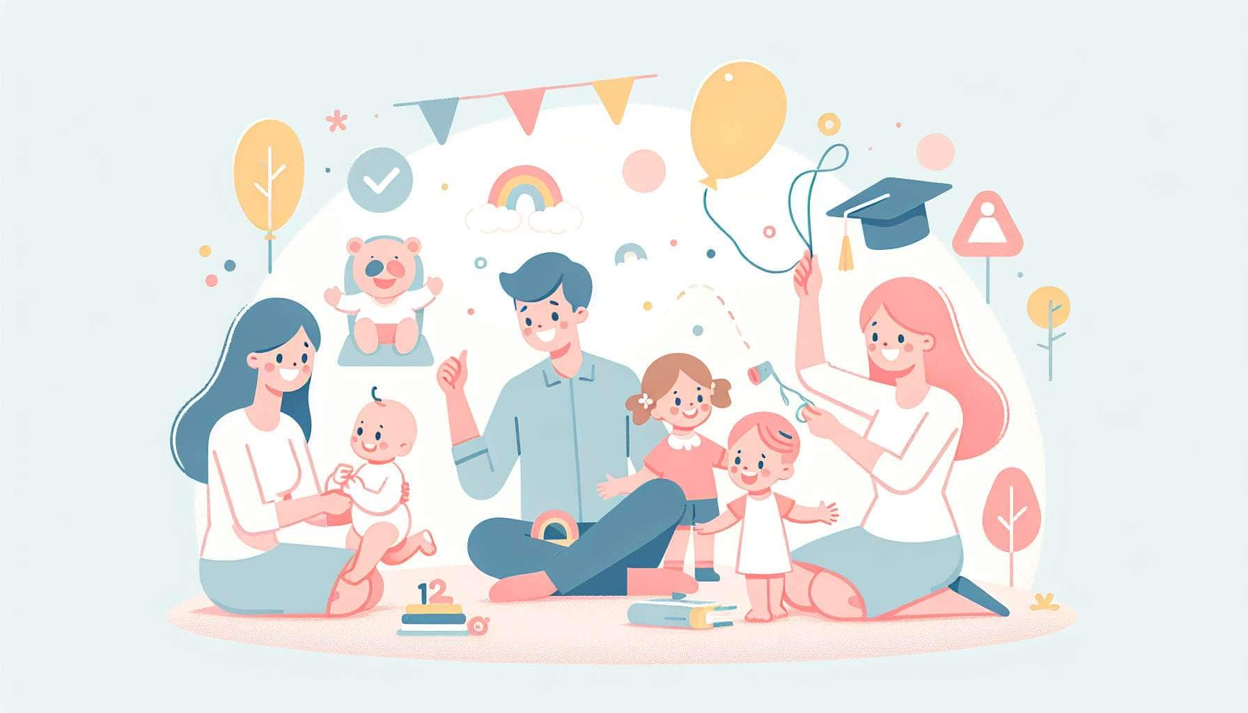 stages of parenting – practical parenting tips illustration