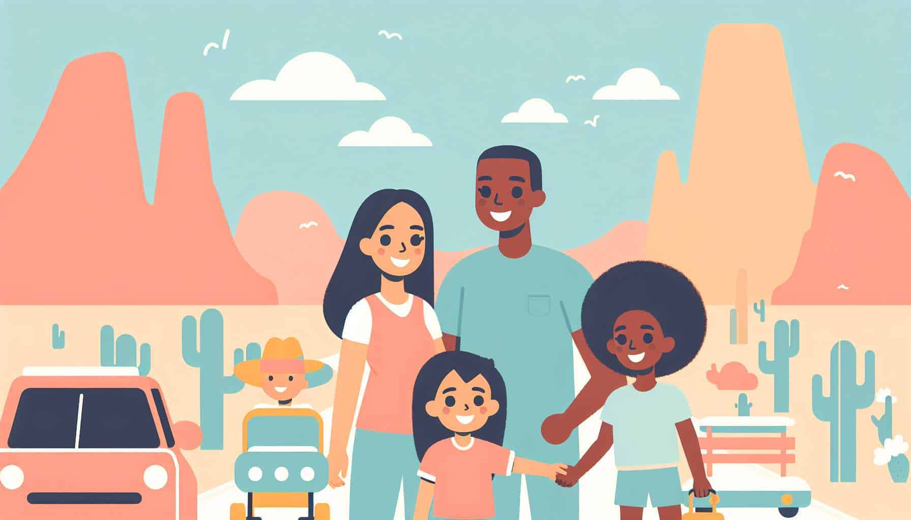 best family vacations out west – family-friendly illustration