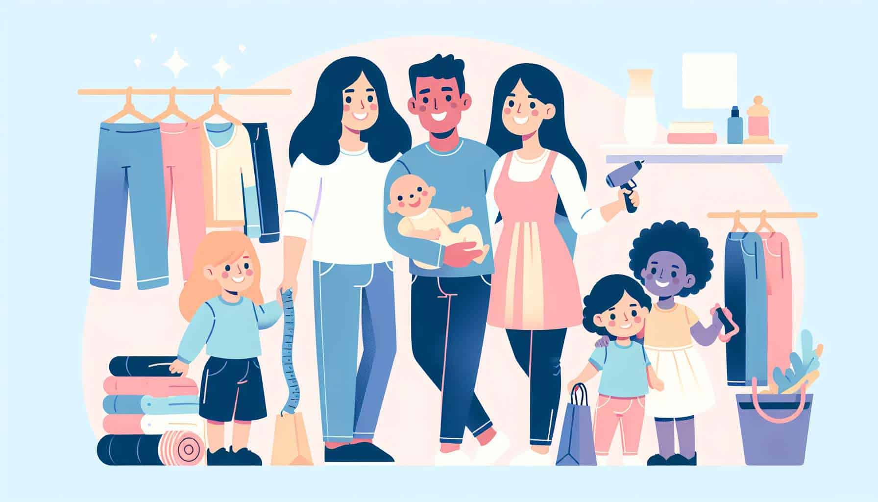 Building a Budget-Friendly Wardrobe – family-friendly illustration