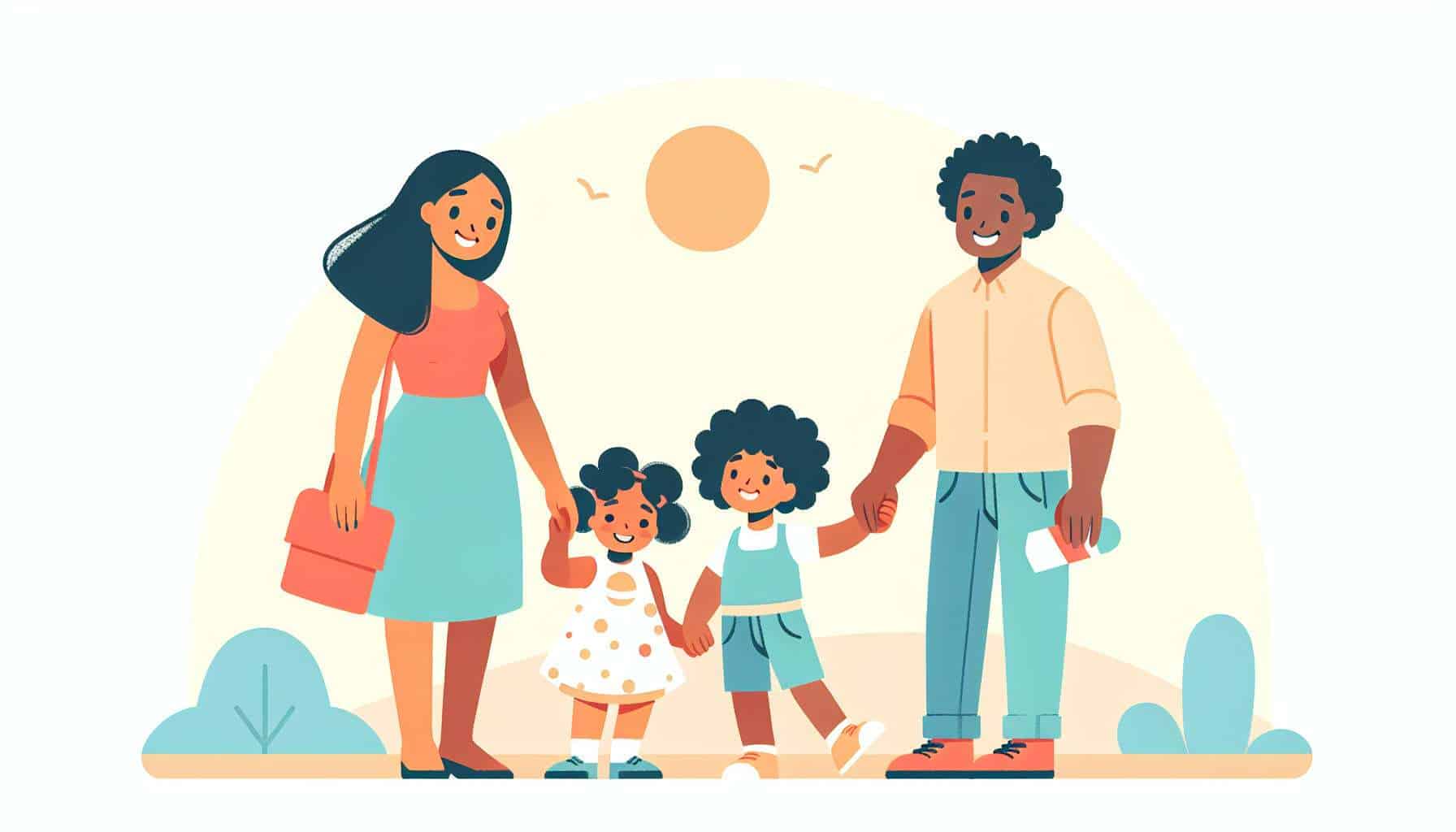 days out as a family – family-friendly illustration