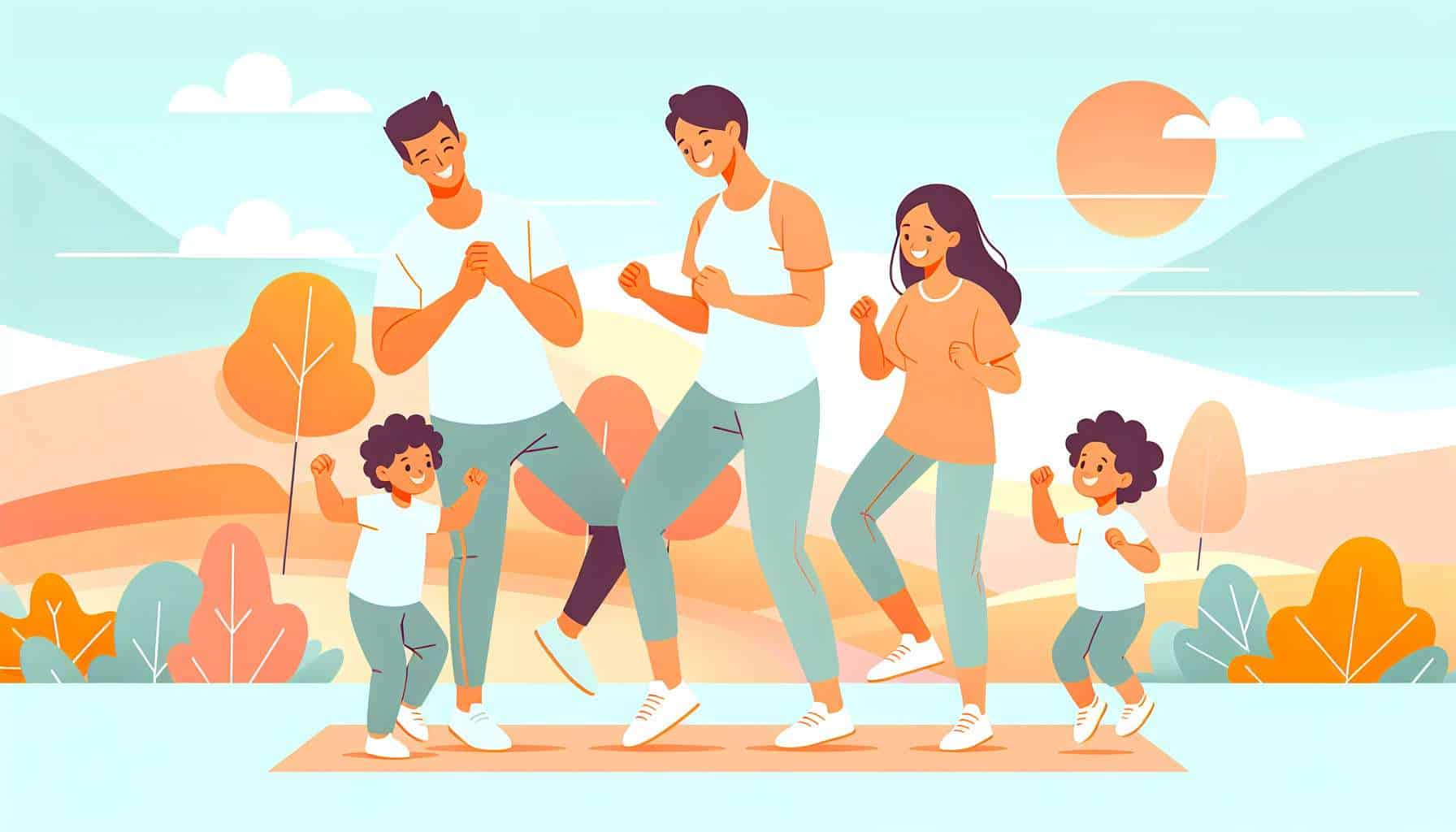 Fun Dance Workouts for Families – family-friendly illustration