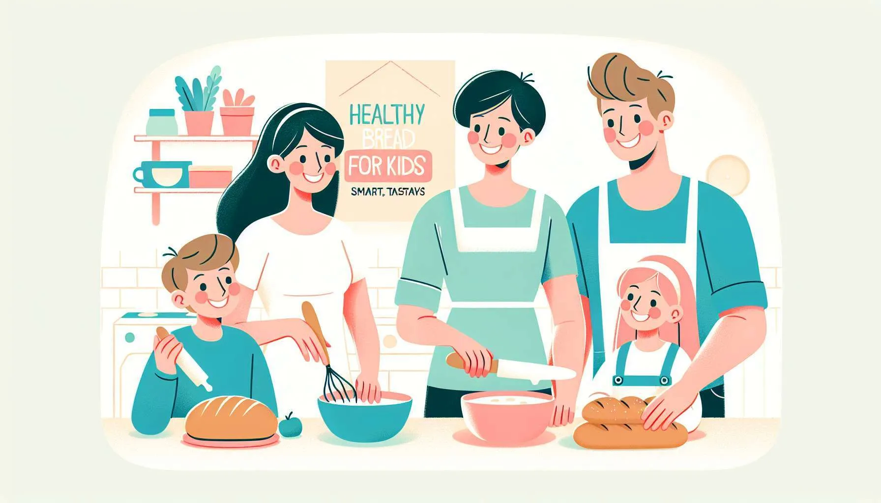 healthy bread for kids – easy family recipe illustration