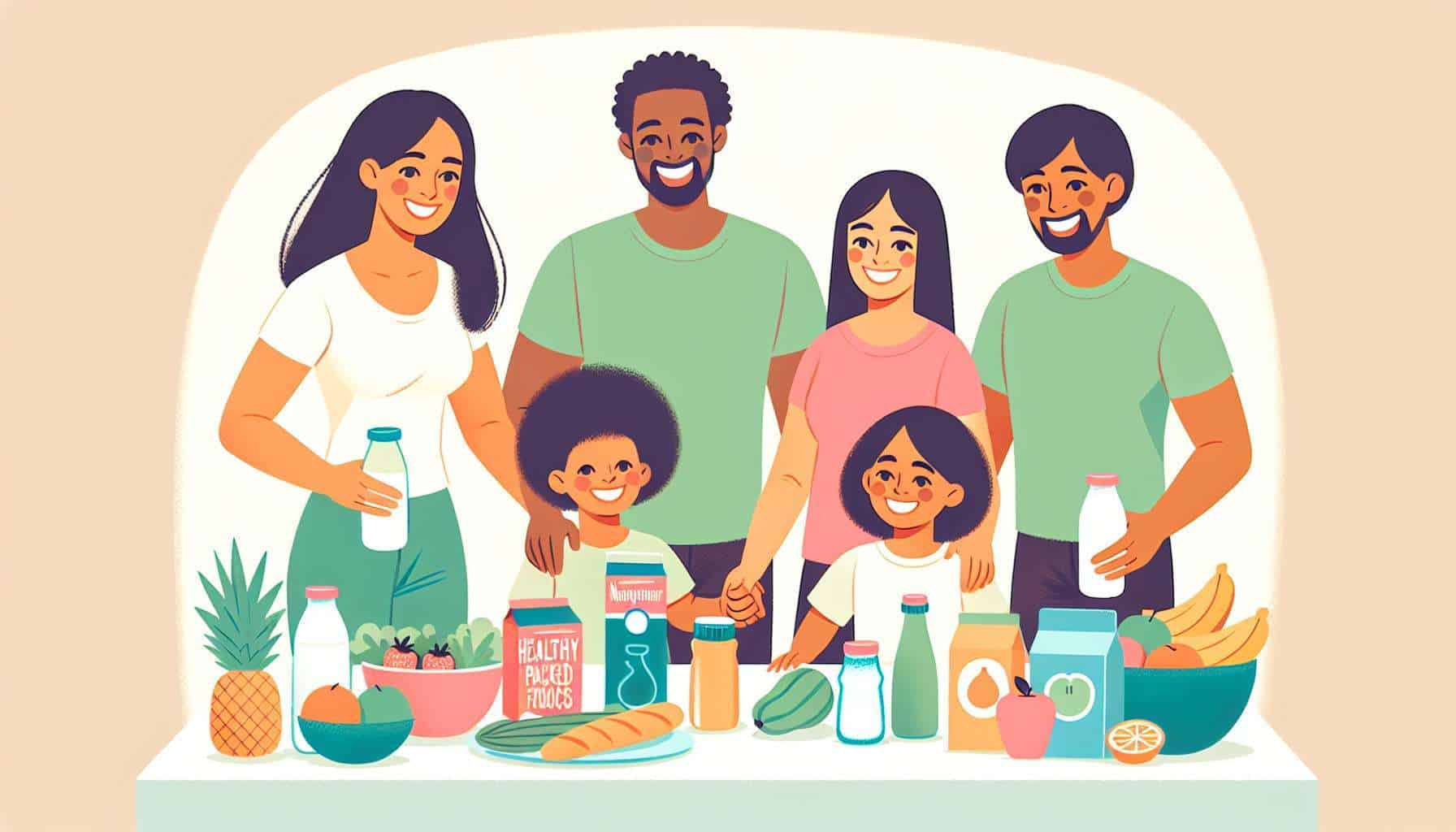 healthy packaged food for autistic kid – family-friendly illustration