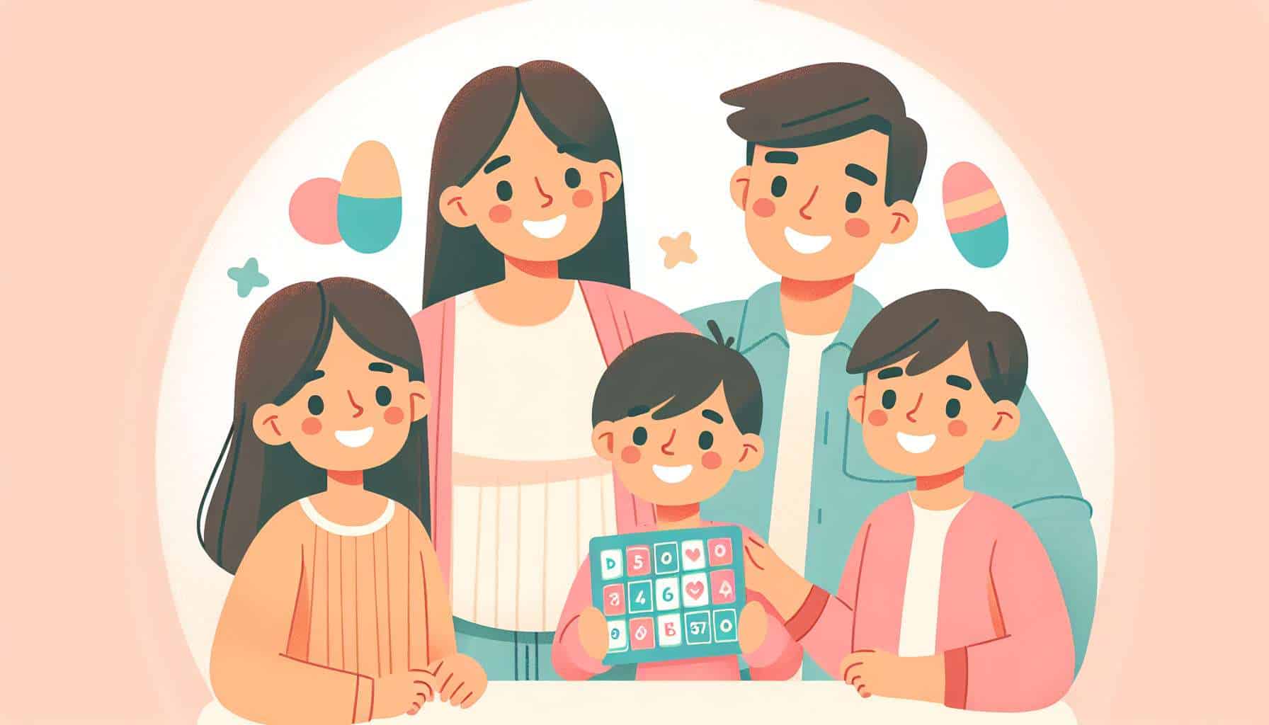 kindness bingo games f with visuals for kids – party ideas for kids illustration