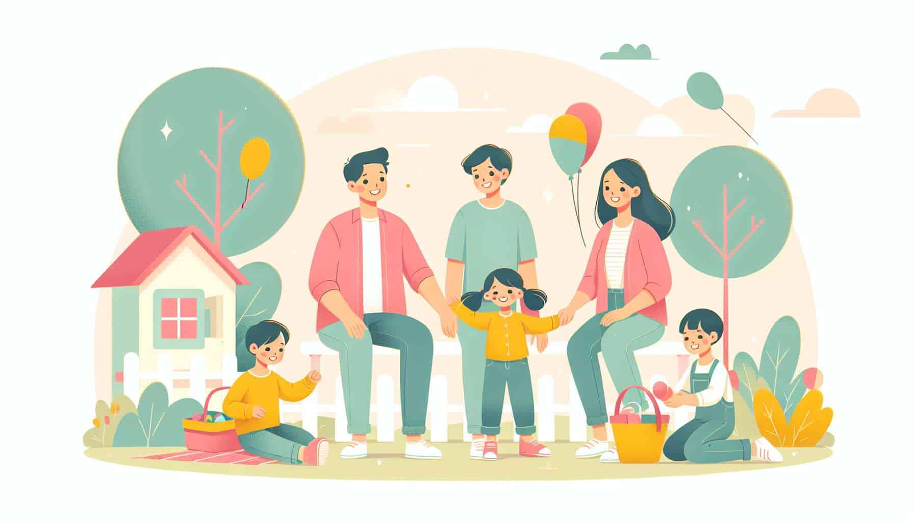 minneapolis family activities – kids outdoor games illustration