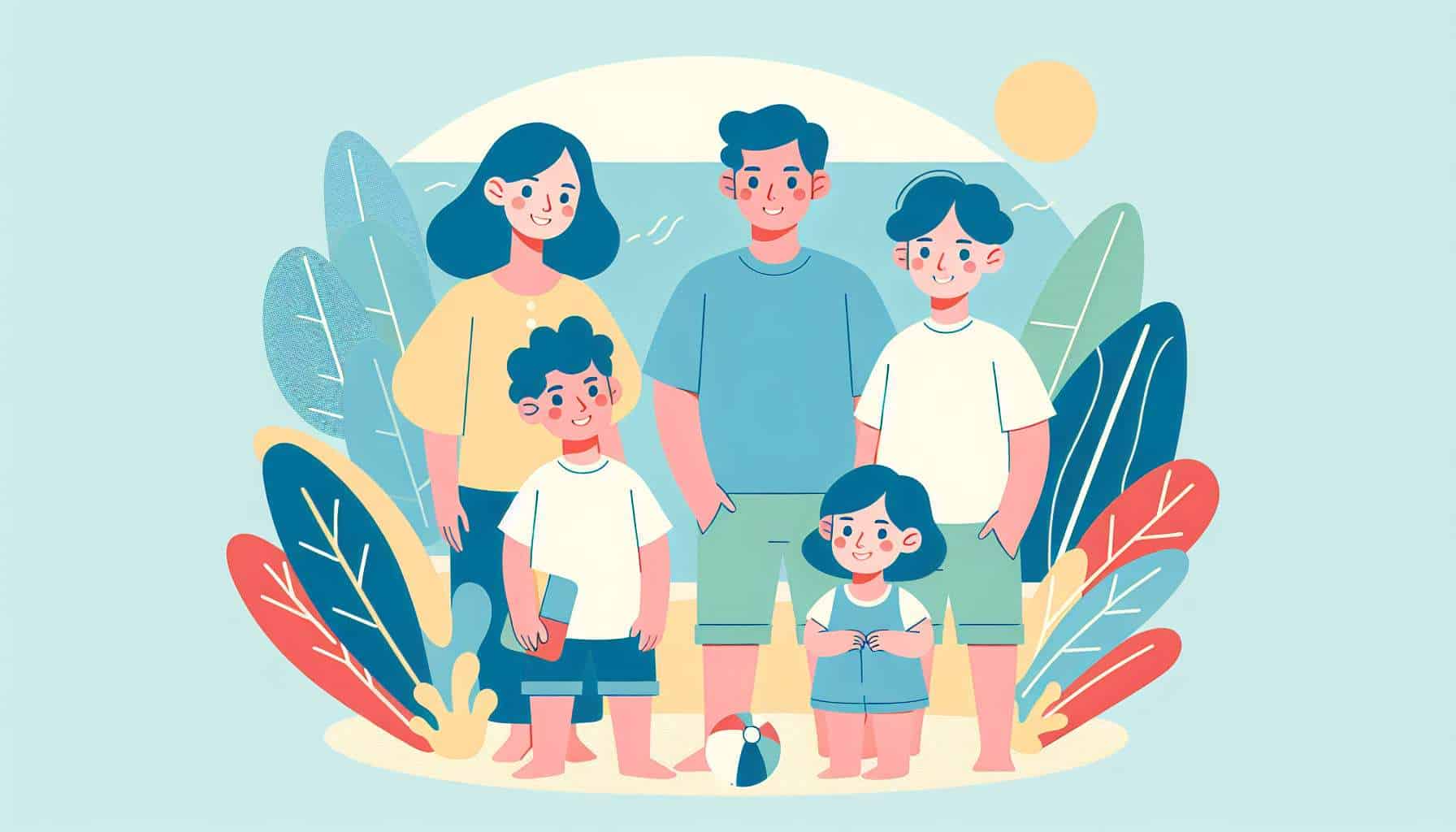 vacations with toddlers – family-friendly illustration