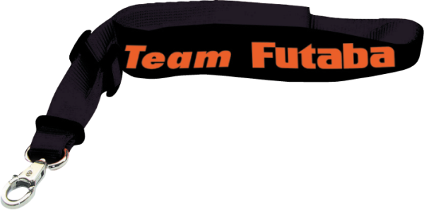 Futaba Black Neck Strap (Orange Logo)