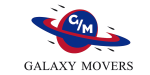 Moving company logo with galaxy-themed design and "Galaxy Movers" text in Calgary.