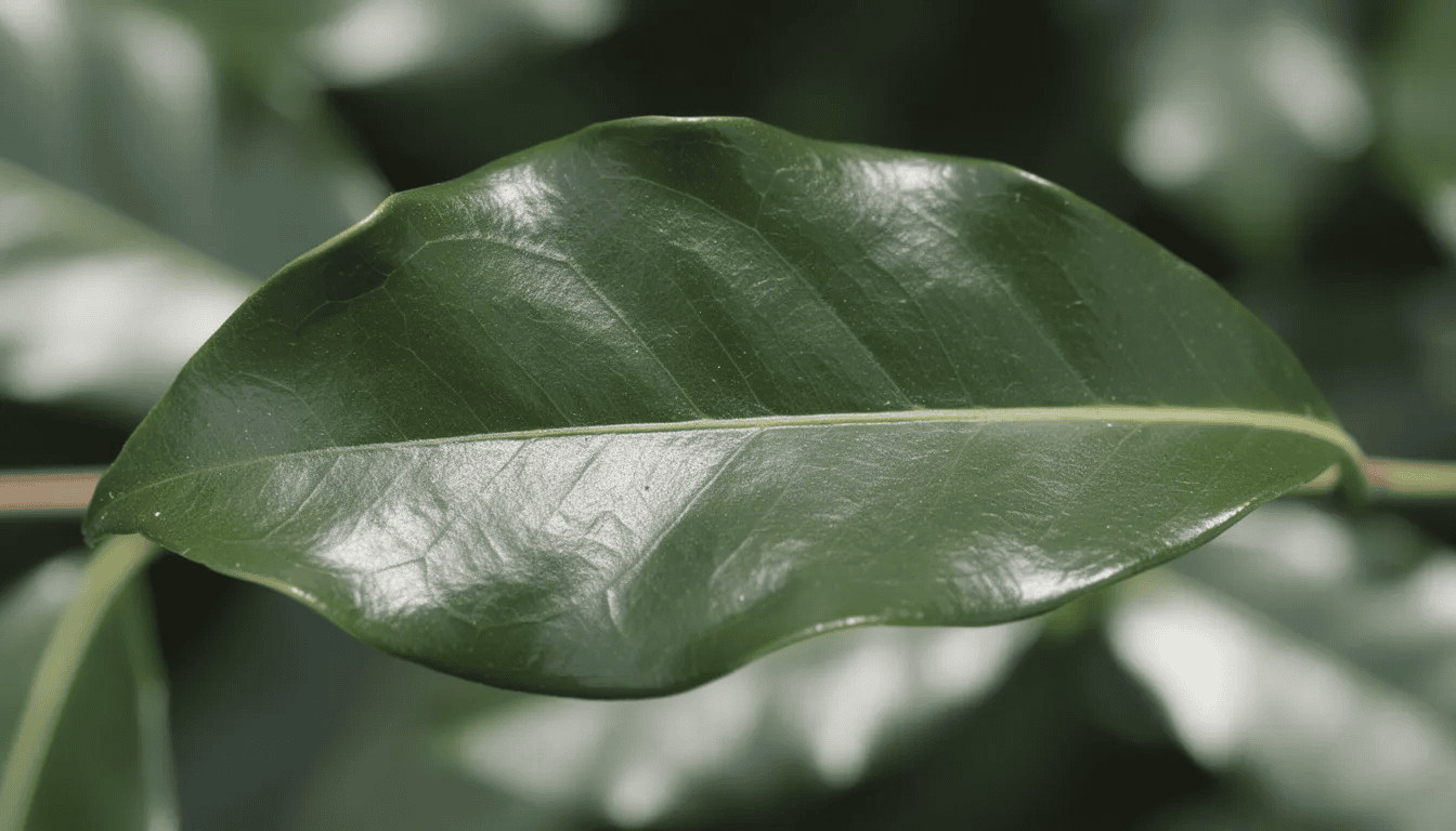 Na zbliżeniu widać zdrowe, błyszczące liście laurowiśni, które zachwycają intensywnym odcieniem ciemnozielonym. Roślina ta, znana z gęstego pokroju, jest idealna do sadzenia w ogrodzie jako efektowny żywopłot.