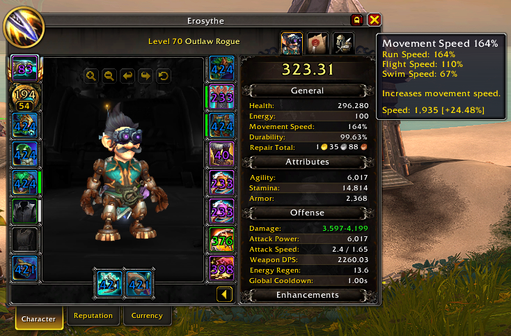 wow speed set
