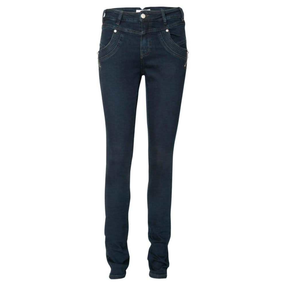ASP Jeans med slid look og lynlås ved lomme - Billede 4