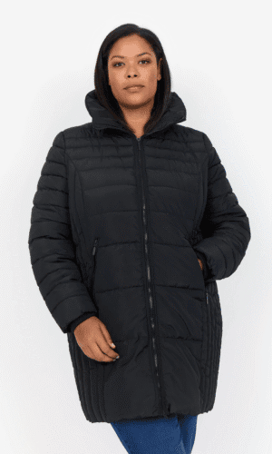 Wasabi vinter jakke med hætte som er isyet kraven