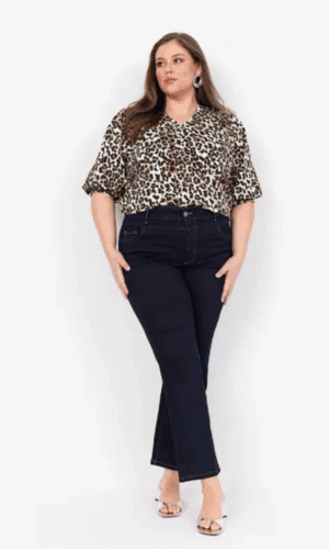 Wasabi jeans med brede ben og god pasform