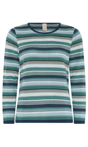 Skovhuus strik med rund hals og lange ærmer