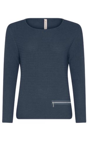 Skovhuus strik med zipper effekt