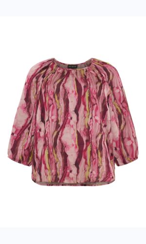 No1 By OX feminin bluse med rund hals