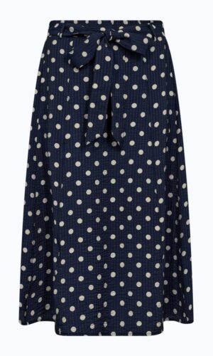 Freequent nederdel med elastik og bindebånd i taljen