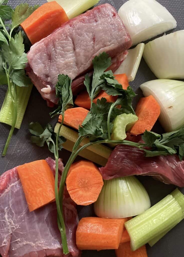 Irish food: Pork, vegetables and greens. This is the fuel that has powered Irish families for generations