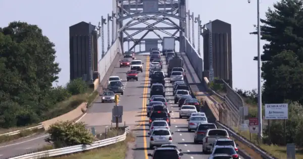 Traffic on the Bourne Bridge heading to Cape Cod — Gavagan Law, LLC, Cape Cod personal injury lawyer for car, pedestrian, bicycle, and truck accidents in Barnstable County.