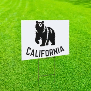 California Bear Yard Sign – Gavin Newsom 2028, Anti-Trump Political Sign