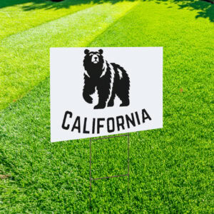 California Bear Yard Sign – Gavin Newsom 2028, Anti-Trump Political Sign