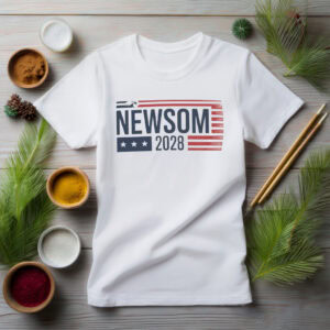 Patriotic Election Tee, Gavin Newsom 2028 President T-Shirt