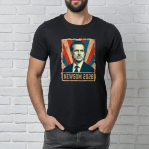 Vintage Political Campaign Graphic Newsom 2028 Shirt
