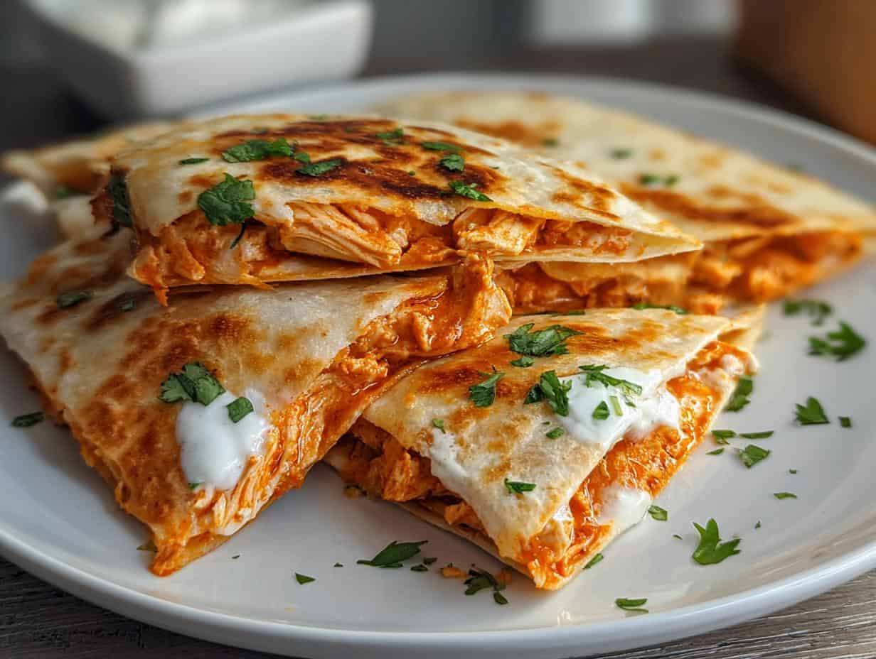 Buffalo Chicken Quesadillas
