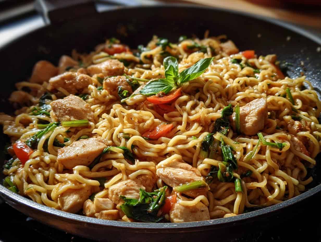 30 Minute Chicken Ramen Stir Fry Hero - Chicken Ramen Stir Fry - additional detail