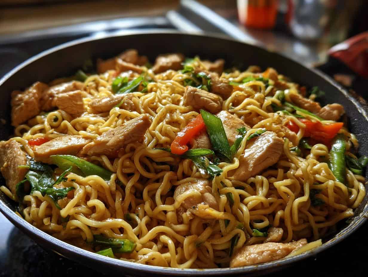 30 Minute Chicken Ramen Stir Fry Hero - Chicken Ramen Stir Fry - additional detail