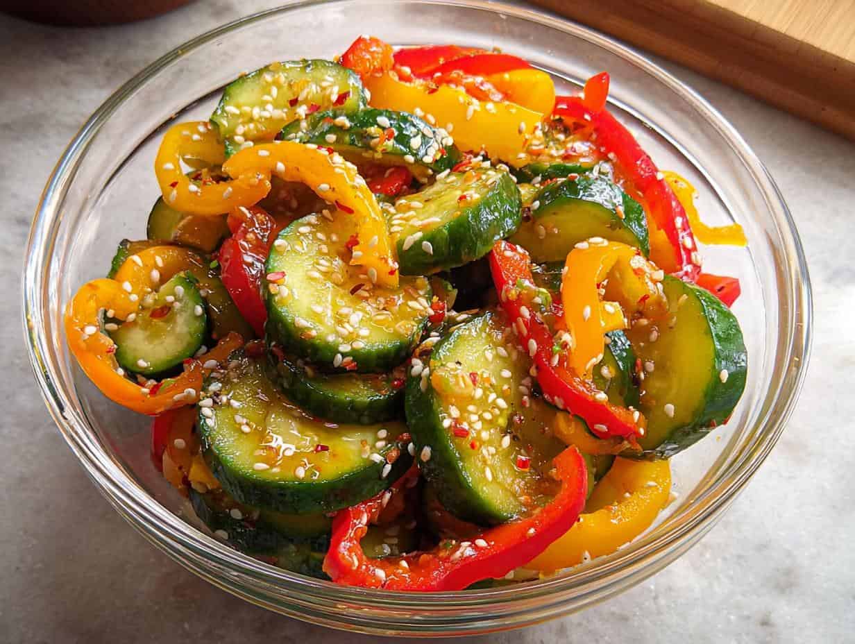 Cucumber Sweet Pepper Salad: 10-Minute Tasty Treat - Cucumber Sweet Pepper Salad - additional detail