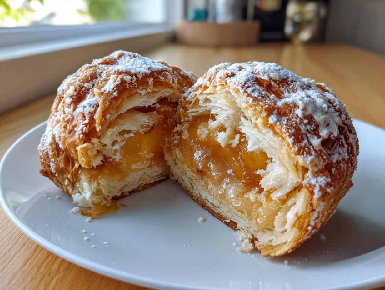 Peach Pie Cruffins
