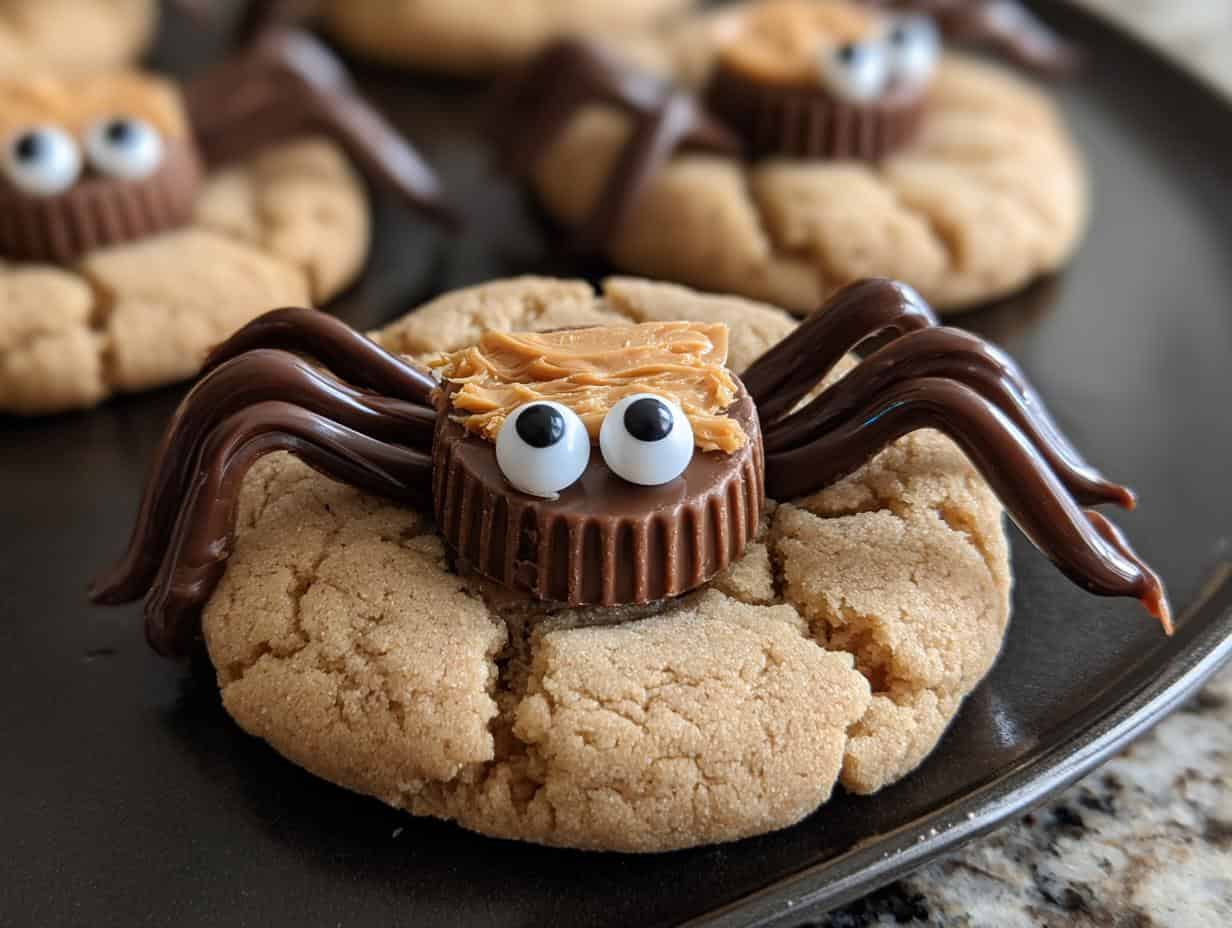 Peanut Butter Spider Cookies