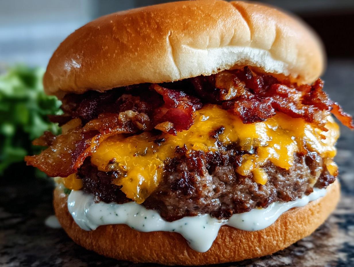 Bacon Cheddar Ranch Burgers
