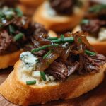 Braised Beef Crostini Blue