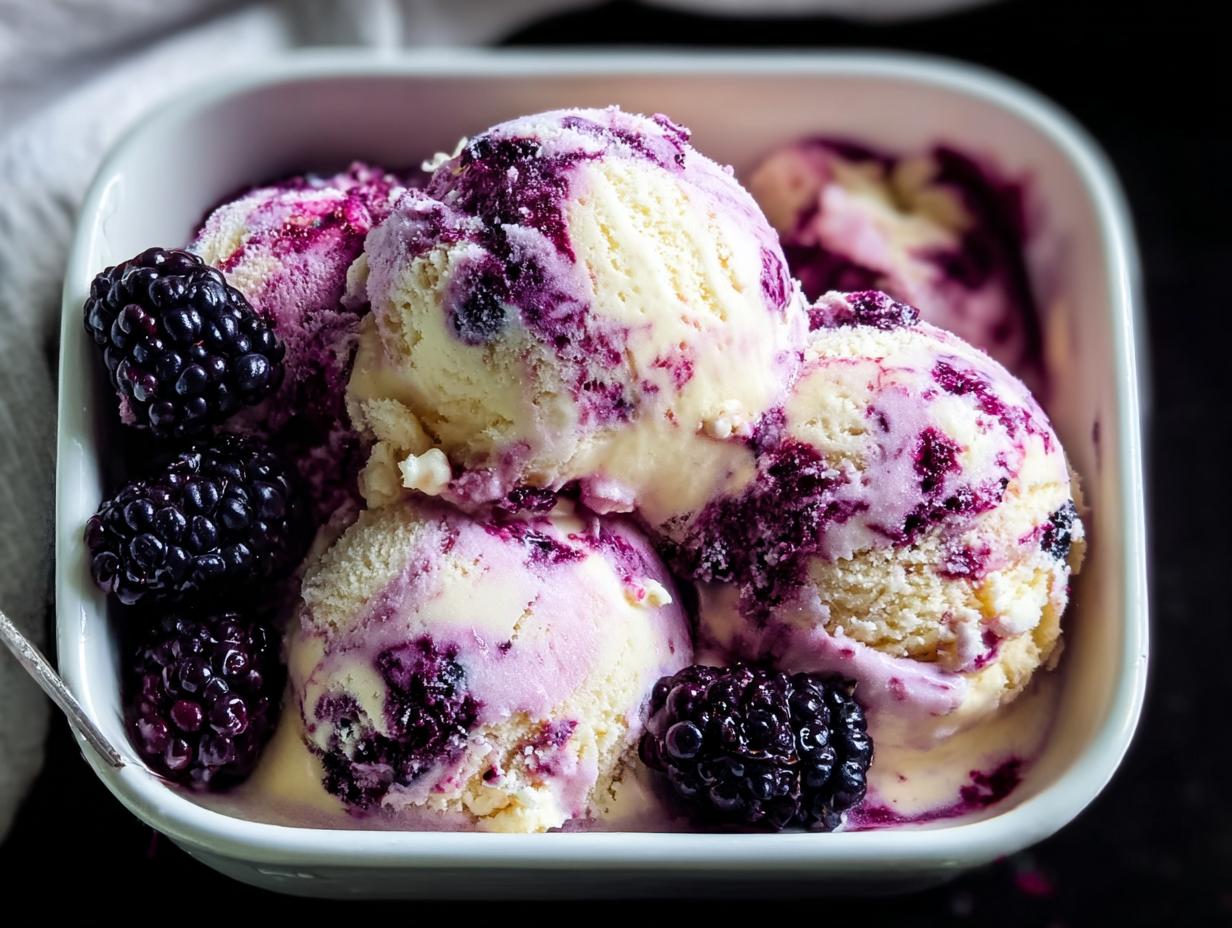 Chamomile Blackberry Ice Cream: 1 Amazing Treat - Chamomile Blackberry Ice Cream - additional detail