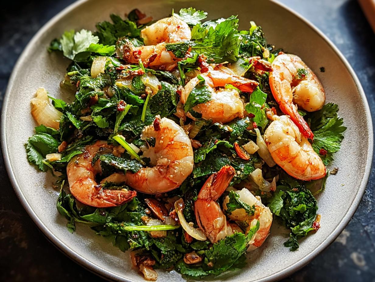Cilantro Salad Shallots Shrimp: Easy 25 Min Recipe - Cilantro Salad Shallots Shrimp - additional detail