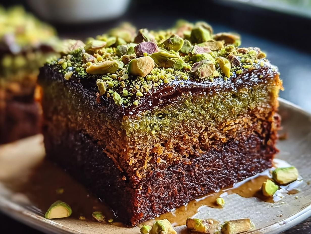 Decadent Pistachio Kunafa Brownies: 1 Amazing Bite - Decadent Pistachio Kunafa Brownies - main visual representation