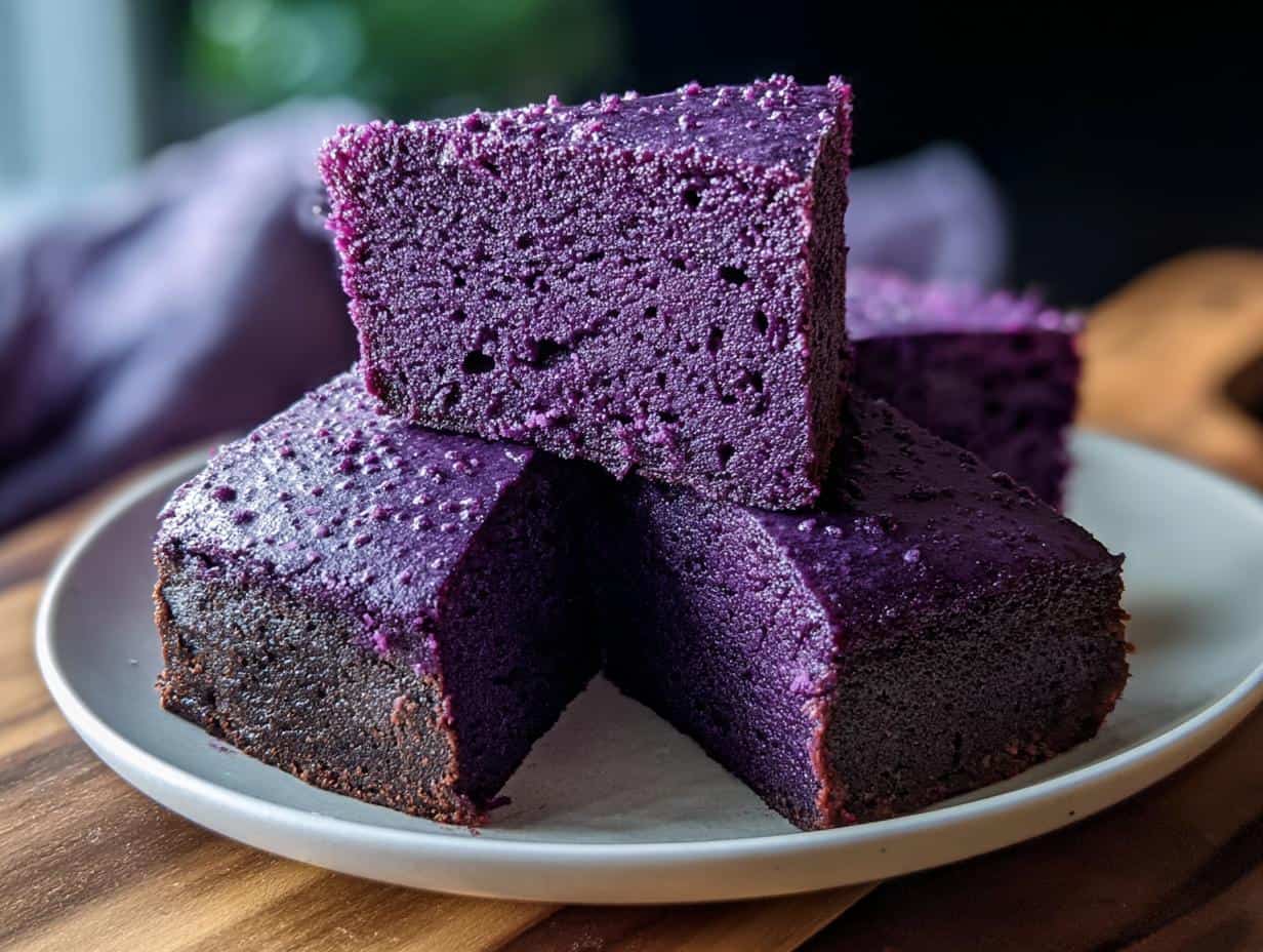 Fudgy Ube Brownies: AMAZING 15 Min Treat - Fudgy Ube Brownies - ingredient showcase