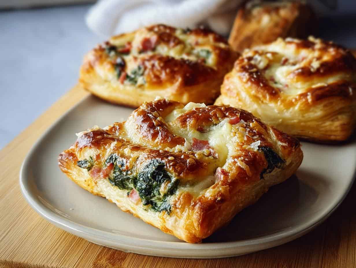 Ham Cheese Spinach Puffs: Amazing 1 Hour Recipe - Ham Cheese Spinach Puffs - additional detail