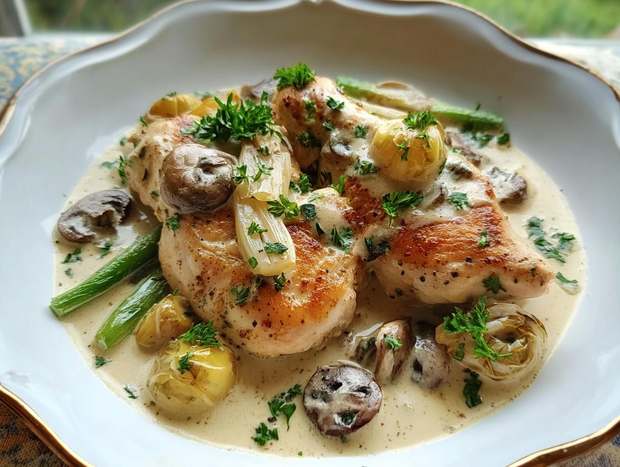 Sauteed Chicken Riesling Sauce: 1 Amazing Dish - Sauteed Chicken Riesling Sauce - additional detail