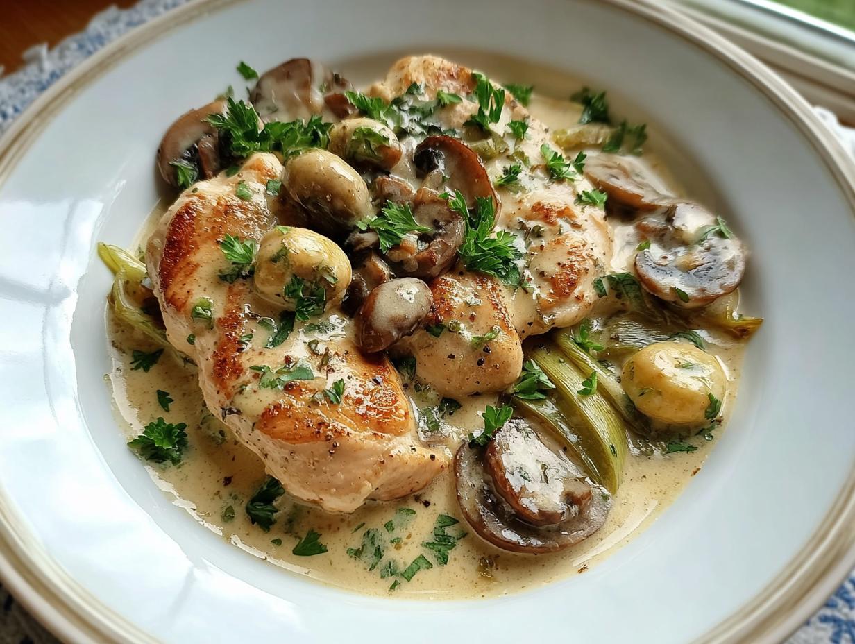 Sauteed Chicken Riesling Sauce