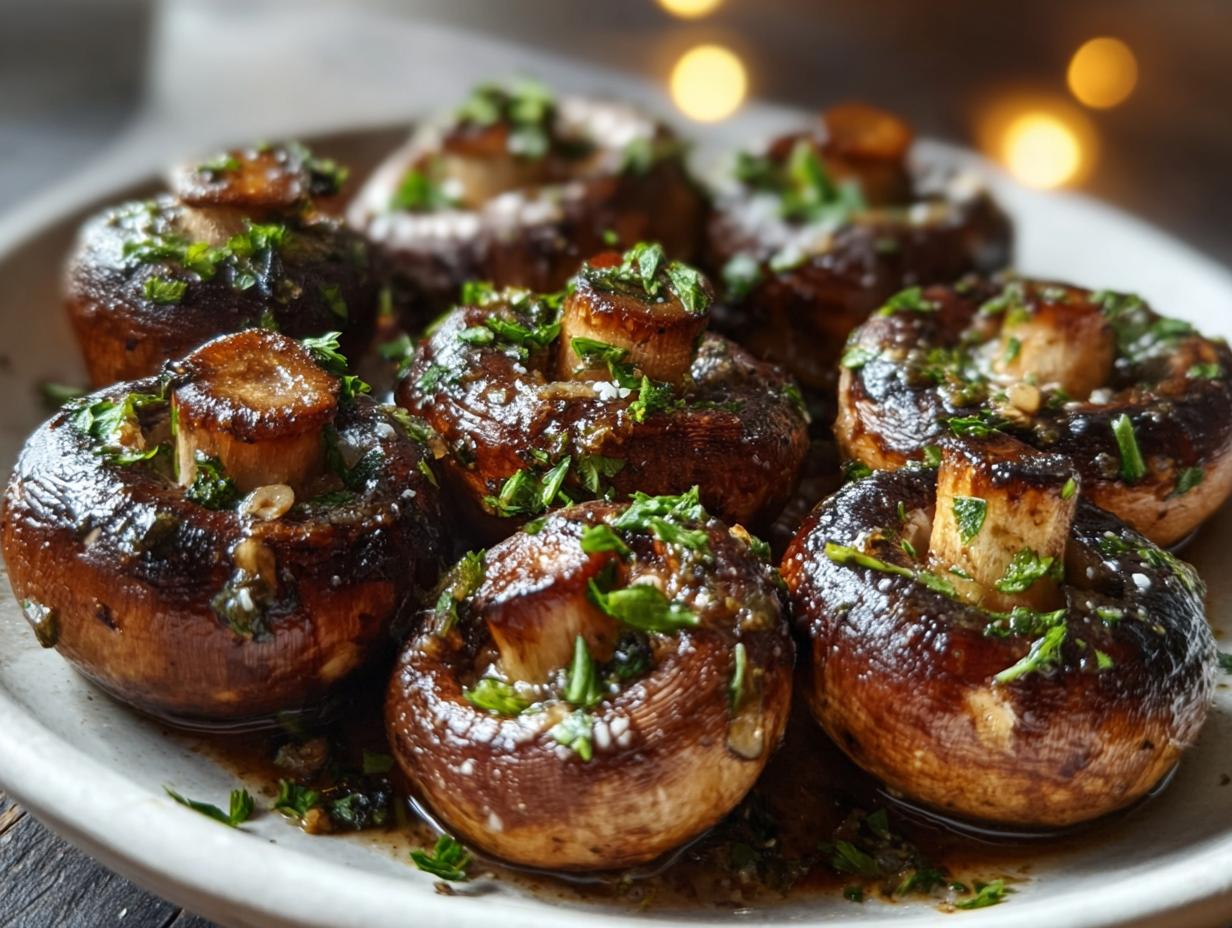 Sauteed Grilled Garlic Mushrooms